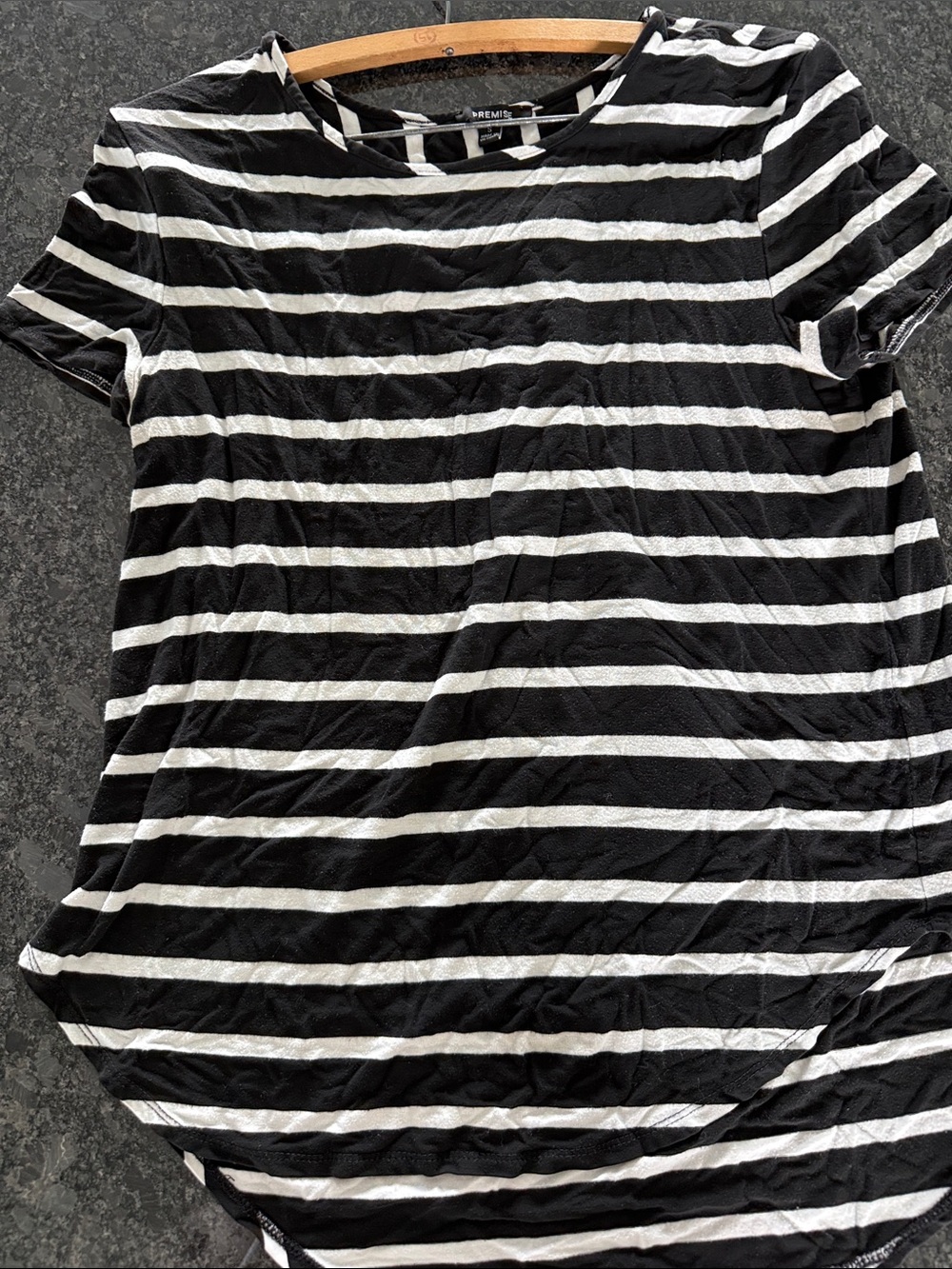 Premise - Women’s Black & White Striped Short-Sleeve Tunic